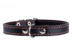 COLLAR Zgardă de piele pentru câini - 22-30cm, 10mm - negru
