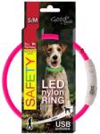 Dog Fantasy Zgardă pentru câine Fantasy LED nailon - roz, 45cm