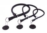  COLLAR Zgardă rotundă strângere din piele - 50cm, 10mm - negru