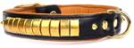  ABC-ZOO Zgarză din piele Gold, maro - negru 3, 5 cm x 52 - 61 cm