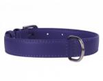 COLLAR Zgardă din piele netedă, violet 27 - 36cm, 15mm