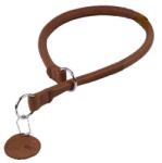 COLLAR Zgardă rotundă strangulantă din piele - 60cm, 13mm - maro
