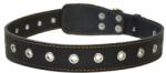 COLLAR Zgardă pentru câini din piele - 76cm, 35mm - neagră
