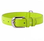  COLLAR Zgardă din piele netedă verde 38 - 49cm, 25mm