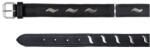 TRIXIE Lesă din piele Active pentru câini, M, neagră - 2, 2 x 34-40cm