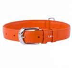 COLLAR Zgardă din piele netedă, portocalie 38 - 49cm, 25mm