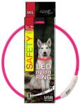 Dog Fantasy Zgardă pentru câine Fantasy LED nailon - roz, 65cm