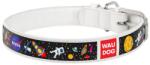 COLLAR Zgardă de piele WAUDOG NASA alb 35 mm/46-60 cm