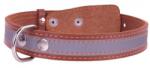 COLLAR Zgardă reflectorizantă din piele - 48 - 63cm, 35mm - maro