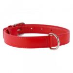 COLLAR Zgardă din piele netedă de culoare roșie 30 - 39cm, 20mm