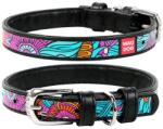  COLLAR Zgardă din piele WAUDOG Summer - neagră 3, 5 cm x 46 - 60 cm