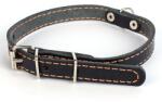 COLLAR Zgardă de piele pentru câini - 24-32cm, 12mm - negru