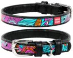 COLLAR Zgardă din piele WAG DOG Summer - neagră 1, 5 cm x 27 - 36 cm
