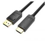 Vention Displayport 4K - HDMI, (fekete), 5m, kábel