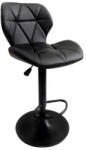 R-Sport Fekete háttámaszos bárszék, fekete lábbal (D6B)