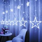 Life Light Led Karácsonyi Led függöny, kül-és beltéri, kis és nagy csillag, 120 db hideg fehér Leddel, időzítős. Life Light Led 2 év garancia! (LLKNIP44CURSTAR120LCW)