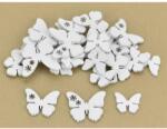  Fa virágmintás pillangó fehér 30db/csomag - kosarbolt