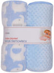 DuetBaby plüss takaró 2 db-os - Kék Elefánt