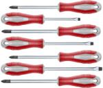 FORTUM professional FORTUM csavarhúzó klt. , 7db; lapos: 3×75, 5×100, 6×125mm, PH1×100, PH2×125, PZ1×100, PZ2×125, CV. mágneses, papír doboz (4740930)