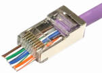 MicroConnect RJ45 FTP Cat6 csatlakozó dugó 50db átfűzős (KON506-50EZ) (KON506-50EZ)