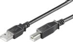 MicroConnect USB 2.0 AM-BM nyomtató kábel 0.5m (USBAB05B) (USBAB05B)