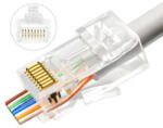 Lanview RJ45 UTP CAT6A csatlakozó dugó tömör kábelhez, 50db (LVN125306) (LVN125306)