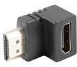 Gembird Lanberg HDMI jobb szögű adapter, 90 fokos lefelé (AD-0033-BK) (AD-0033-BK)