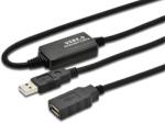MicroConnect aktív USB 2.0 hosszabbító kábel 15m (USBAAF15A) (USBAAF15A)