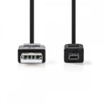 Nedis USB 2.0 USB A - Hirose min 4 tűs kábel fekete 2m (CCGP60200BK20) (CCGP60200BK20)