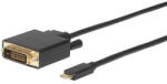 MicroConnect USB C - DVI-D 24+1 kábel 1.8m (USB3.1CDVI18B) (USB3.1CDVI18B)