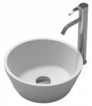 Inter Ceramic Мивка за баня ICC 3837W, монтаж върху мебел, iStone, бял (3837W)