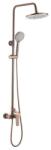 Inter Ceramic Душ система със смесител, пита, слушалка и шлаух Верона ICF 6237 BRUSH ROSE GOLD, Inter Ceramic (6237 BRUSH ROSE GOLD)