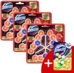 Domestos Aroma Lux WC frissítő blokk Dahlia Wish koncentrált illóolajokkal (9x50g) + Ajándék Domestos Duo WC blokk