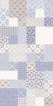 Kai Piesa decorativa rectificata tip textil , Tessuto Patchwork Cream 4878, 30X60 cm, crem, albastru (3800745487817)