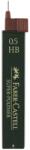 Faber-Castell Mine creion mecanic, 0.5mm, HB, 12 buc/set, Super-Polymer FABER-CASTELL (FC120500)
