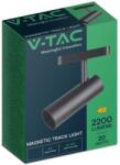 V-TAC állítható 20W spot LED lámpatest Slim 48V mágneses sínhez, hideg fehér - SKU 10256 (10256)