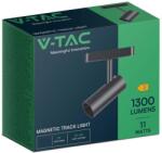 V-TAC állítható 11W spot LED lámpatest Slim 48V mágneses sínhez, hideg fehér - SKU 10253 (10253)