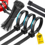 Ecolight Erős kábelkötegelő 4, 6x250mm fekete 100 db ECOLIGHT (ECOKAB0045)