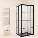 Sanica Orbit fekete-csíkos szögletes zuhanykabin 90x90