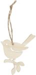  Fából készült kivágás dekorálásra - madár (függő dekoráció)