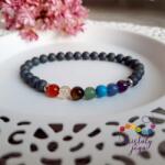 Kristály Jóga Shop Matt hematitos 6 mm-es csakra ásvány karkötő
