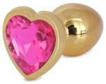 Passion Labs Hearty Buttplug, Medium, Gold/Pink 8 x 3.4cm