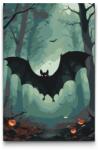 Festés számok szerint - Denevér az erdőben Méret: 40x60cm, Keretezés: Keret nélkül (csak a vászon)