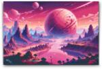  Gyémántszemes kirakó - Egy absztrakt bolygó az űrben Méret: 40x60cm, Keretezés: Keret nélkül (csak a vászon), Gyémántok: Négyzet alakú