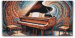  Festés számok szerint - Zongora mozaik Méret: 40x80cm, Keretezés: Műanyagtáblával