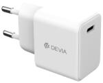 DEVIA GRS hálózati töltő Type-C aljzat (20W, GaN, PD gyorstöltő) FEHÉR (ST386831)