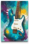  Gyémántszemes kirakó - Elektromos gitár 2 Méret: 40x60cm, Keretezés: Műanyagtáblával, Gyémántok: Kerek