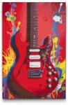  Gyémántszemes kirakó - Elektromos gitár Méret: 40x60cm, Keretezés: Műanyagtáblával, Gyémántok: Kerek