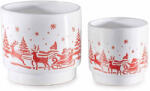 Decorer Set 6 ghivece Craciun 13.5x12 cm, 10.5x9.5 cm (A70.04.07)