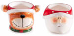 Decorer Set 2 decoratiuni ceramica Craciun 11.5x9x7 cm (A71.50.08)
